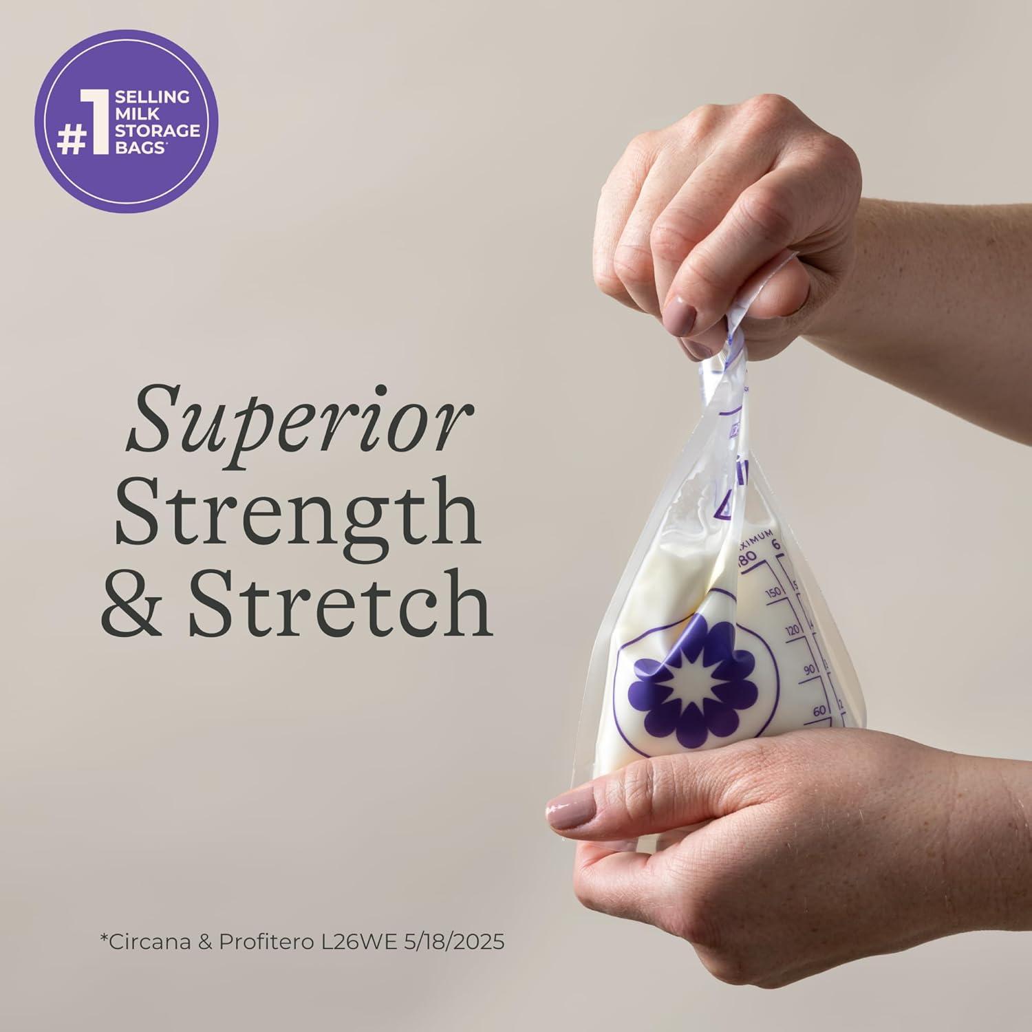 image:imageLansinoh Breastmilk Storage Bags 50 Count Baby Essentials Fast Freeze amp Thaw Breast Milk Bags for Baby Bottle Feeding Strength amp Stretch 6 Ounce50 Count