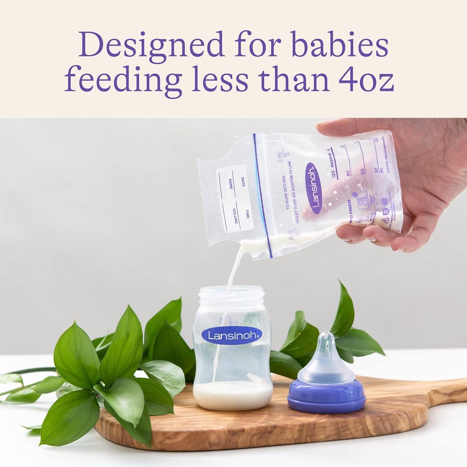image:imageLansinoh Breastmilk Storage Bags 50 Count Baby Essentials Fast Freeze amp Thaw Breast Milk Bags for Baby Bottle Feeding Strength amp Stretch 6 Ounce50 Count