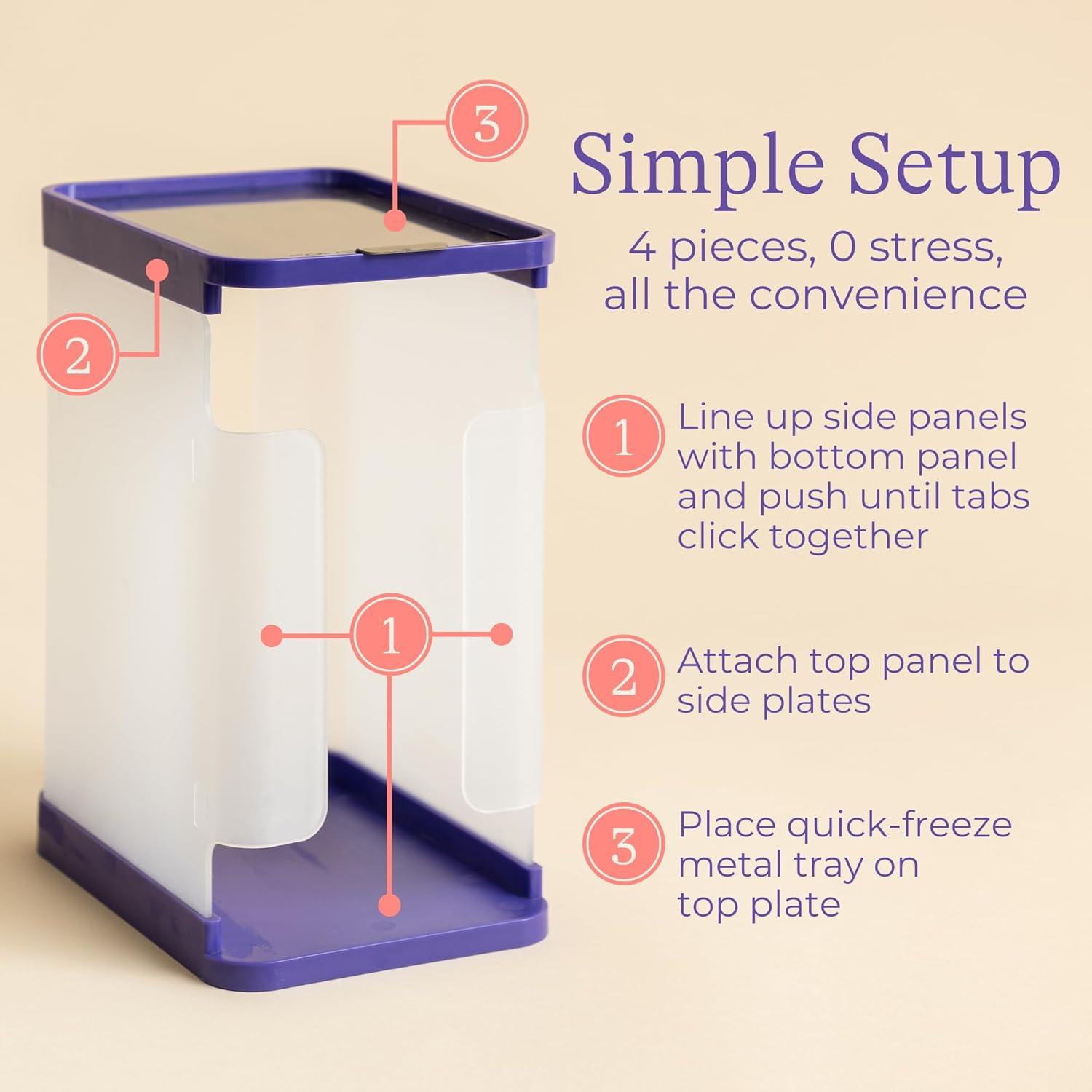 image:imageLansinoh Breastmilk Storage Container with QuickFreeze Tray Stores up to 10 Breast Milk Bags Made Without BPABPS Includes 5 Milk Bags