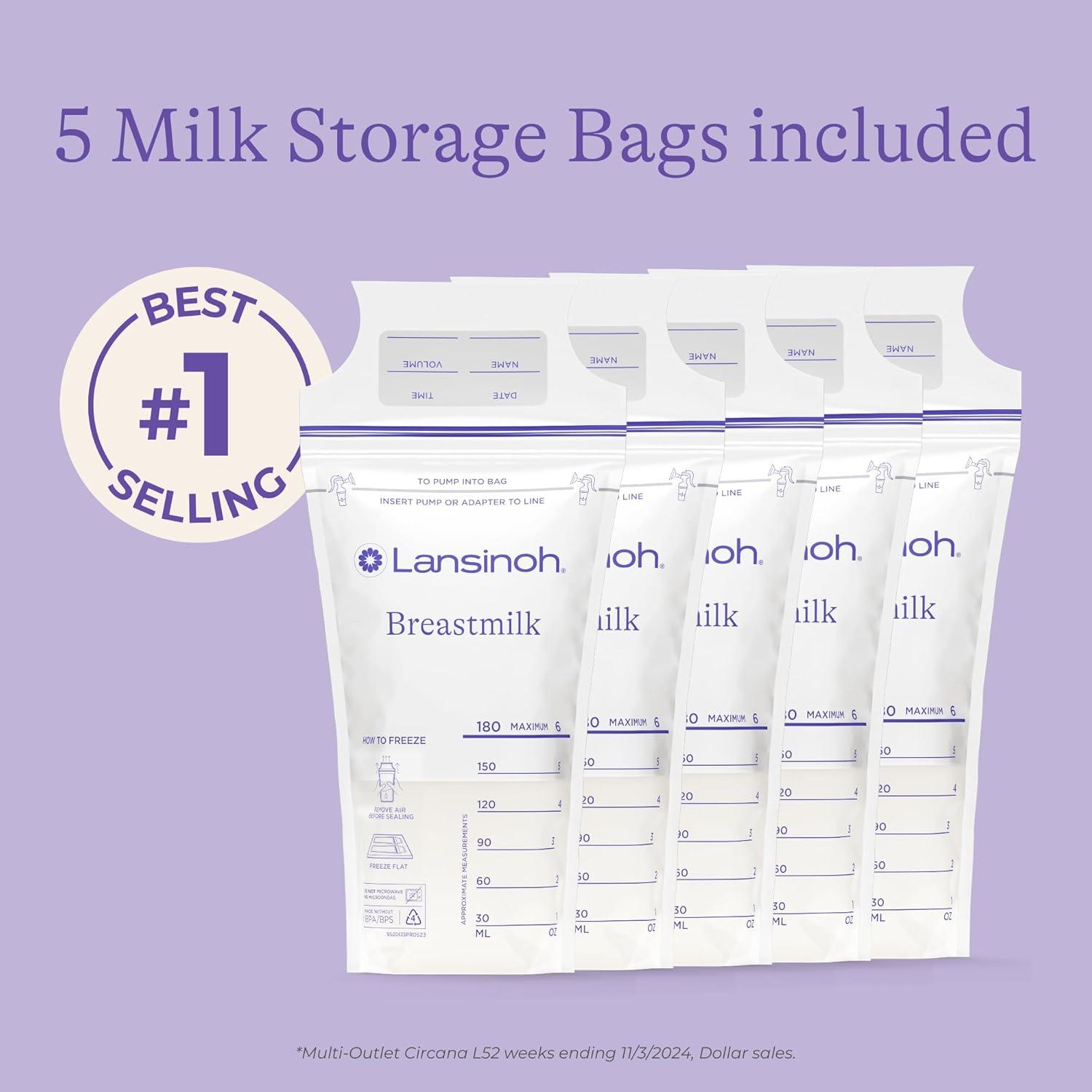 image:imageLansinoh Breastmilk Storage Container with QuickFreeze Tray Stores up to 10 Breast Milk Bags Made Without BPABPS Includes 5 Milk Bags