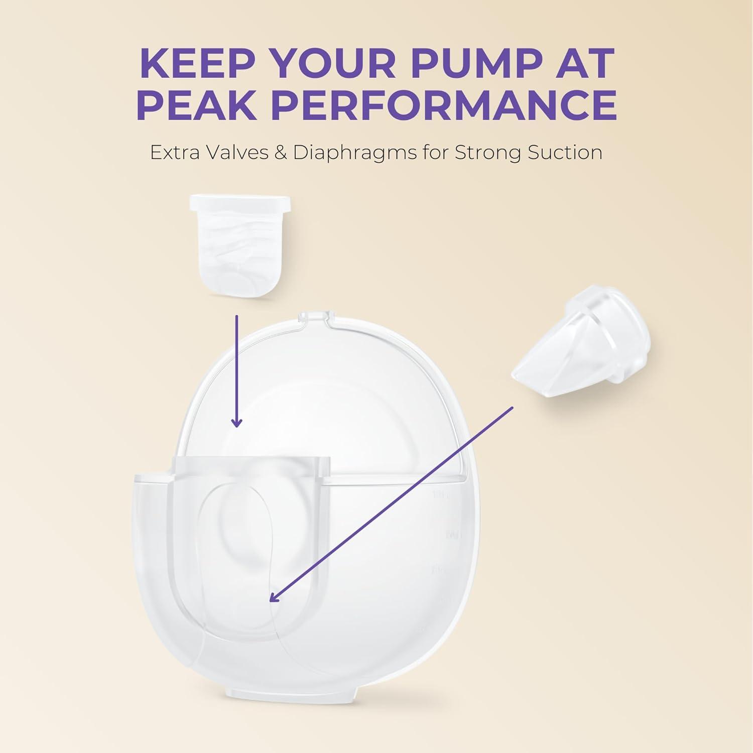 image:imageLansinoh DiscreetDuo Extra Pumping Set HandsFree Wearable Breast Pump Accessories Portable Replacement Kit with Milk Collection Cups Flanges Valves amp Bottles Pump Not IncludedDiscreetDuo Extra Pumping Set