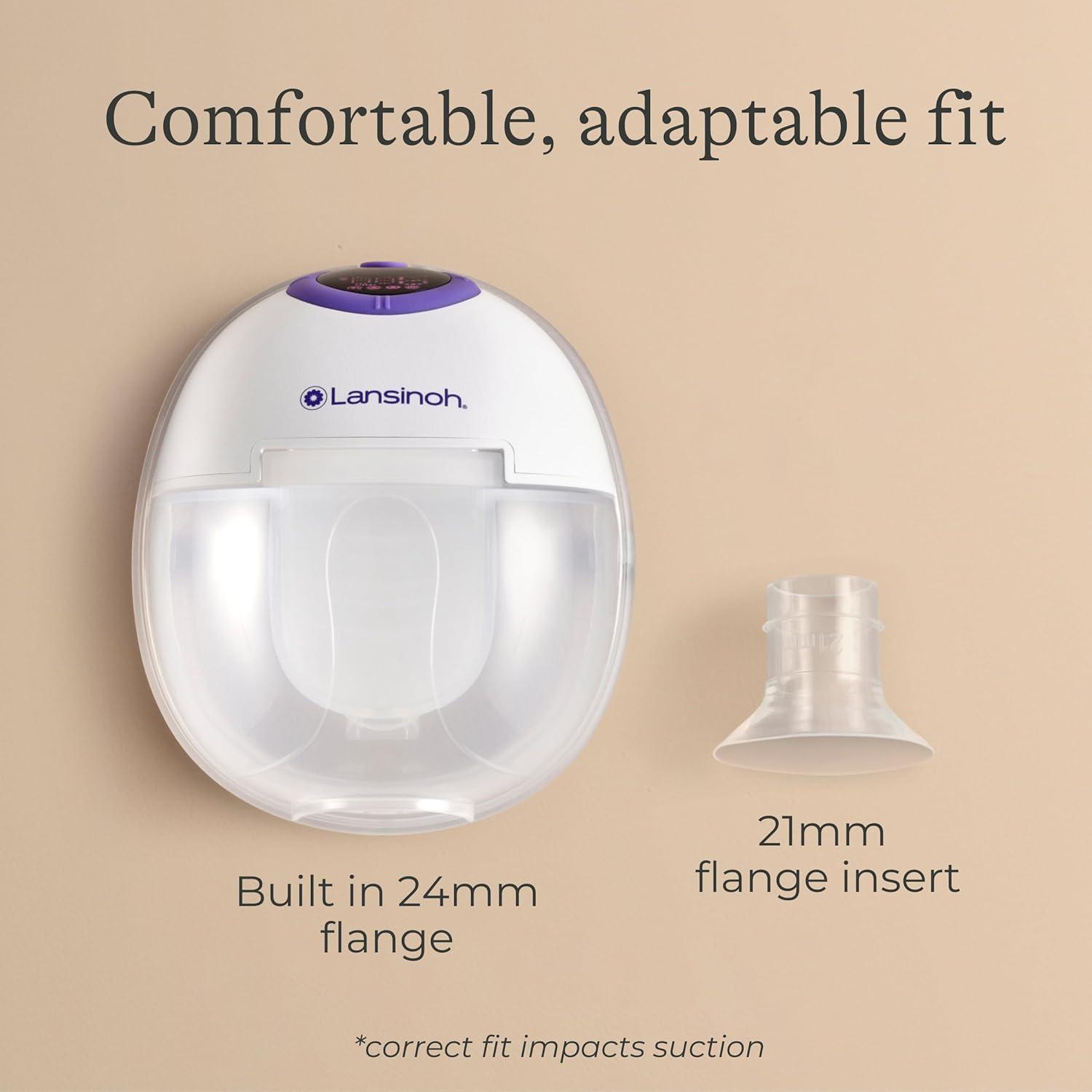 image:imageLansinoh DiscreetDuo Extra Pumping Set HandsFree Wearable Breast Pump Accessories Portable Replacement Kit with Milk Collection Cups Flanges Valves amp Bottles Pump Not IncludedDiscreetDuo Breast Pump