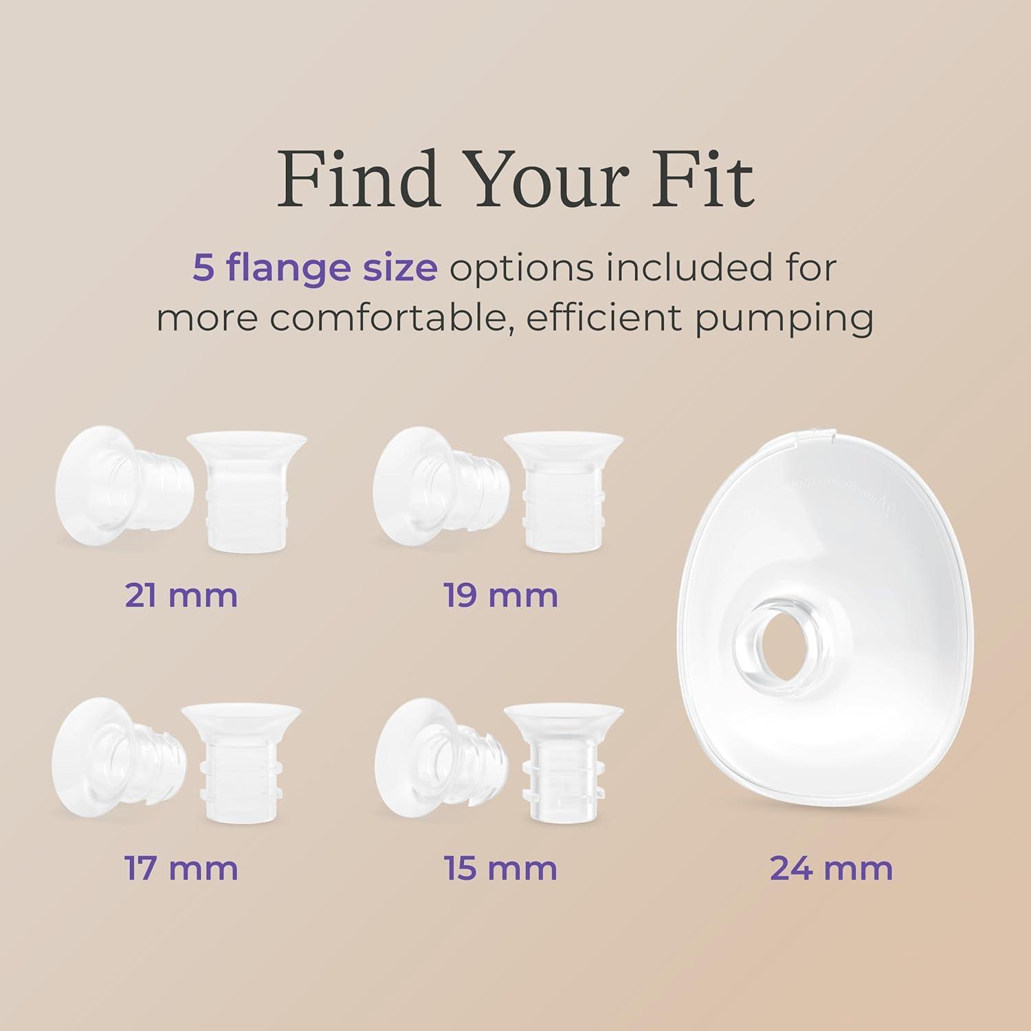 image:imageLansinoh DiscreetDuo Flow Wearable Breast Pump HandsFree Electric Pump Quiet amp Rechargeable HospitalGrade Suction with Multiple Flange Sizes Breastfeeding amp Pumping EssentialsBreast Pump