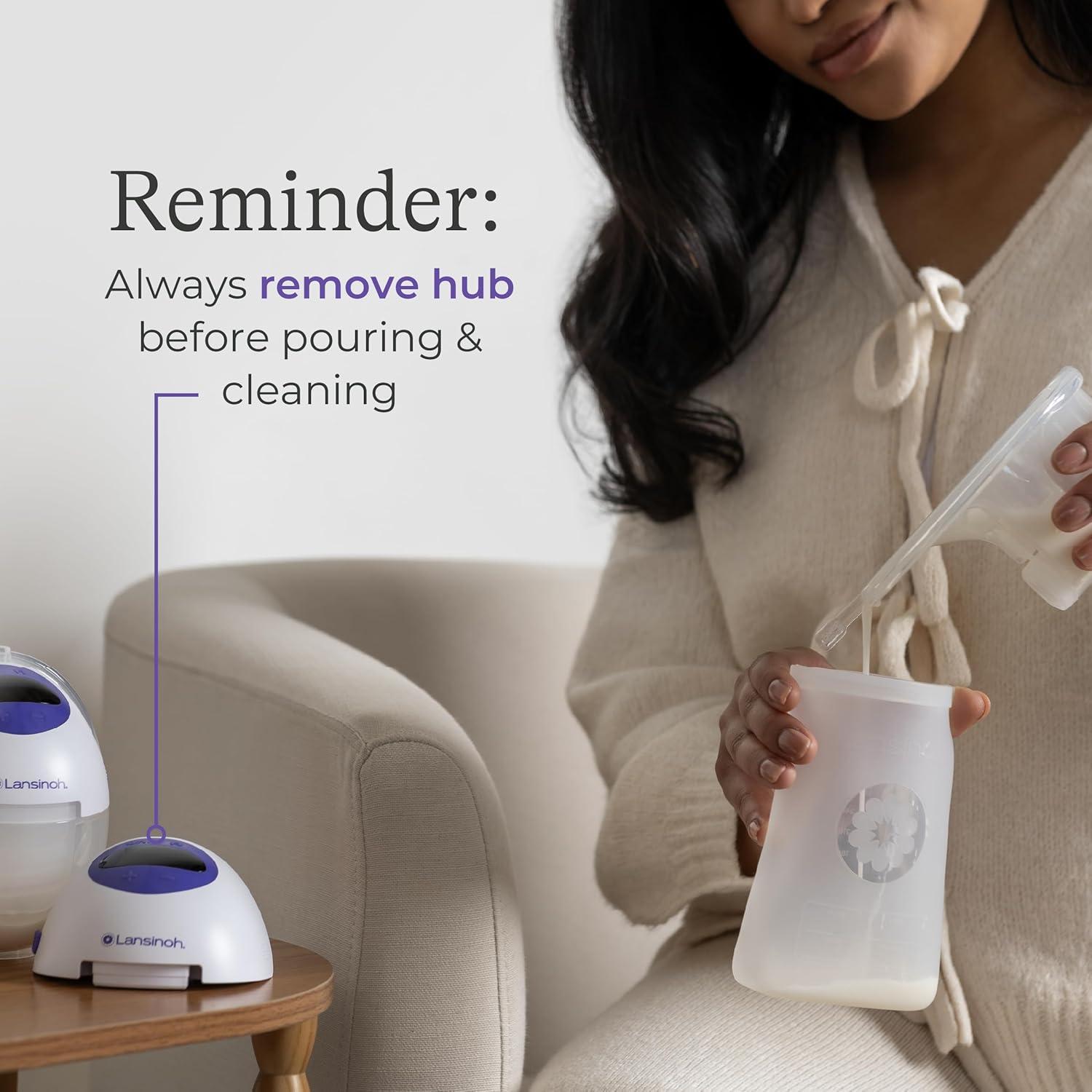 image:imageLansinoh DiscreetDuo Flow Wearable Breast Pump HandsFree Electric Pump Quiet amp Rechargeable HospitalGrade Suction with Multiple Flange Sizes Breastfeeding amp Pumping EssentialsExtra Pumping Set
