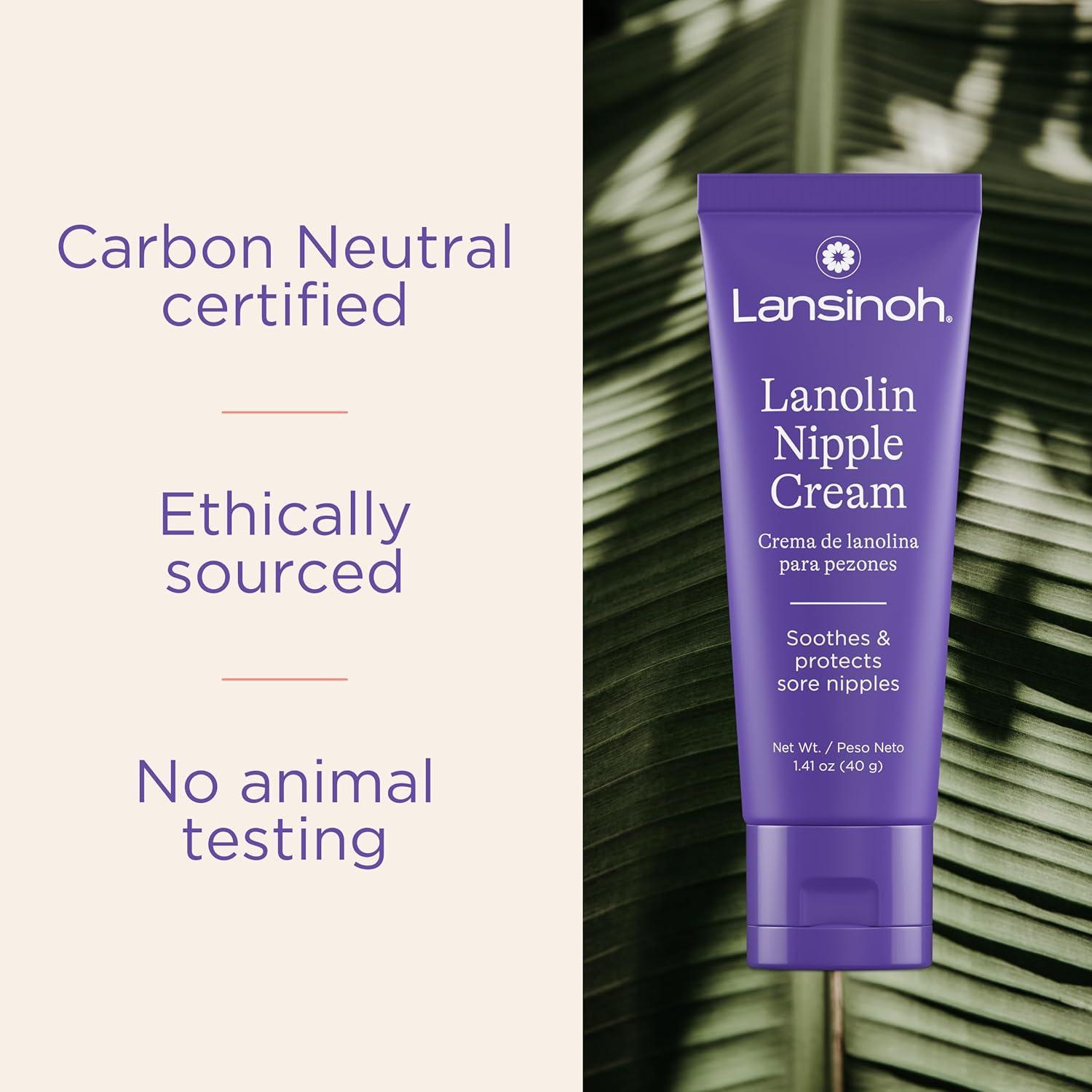 image:imageLansinoh Nipple Cream Safe for Breastfeeding Baby 100 Natural Nipple Butter Breastfeeding Essentials for Postpartum Moms 141 Ounces 2 Pack141 Ounce Pack of 1