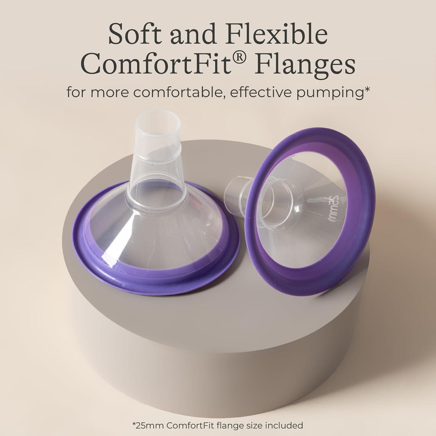 image:imageLansinoh Signature Pro Portable Double Electric Breast Pump with LCD Screen 3 Power Modes 25mm Flanges 2 Bottles 1 Slow Flow Nipple amp Carry BagSignature Pro