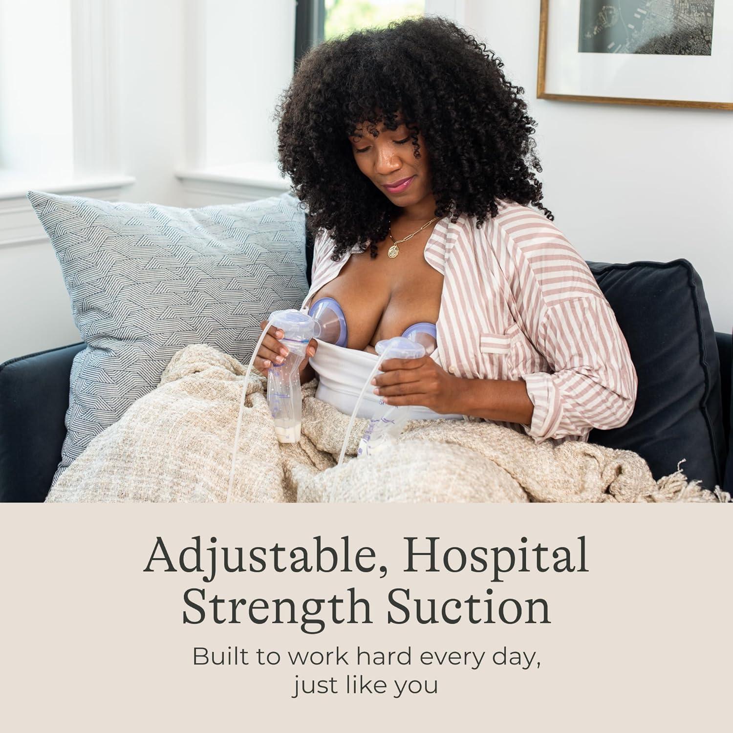 image:imageLansinoh Signature Pro Portable Double Electric Breast Pump with LCD Screen 3 Power Modes 25mm Flanges 2 Bottles 1 Slow Flow Nipple amp Carry BagSignature Pro