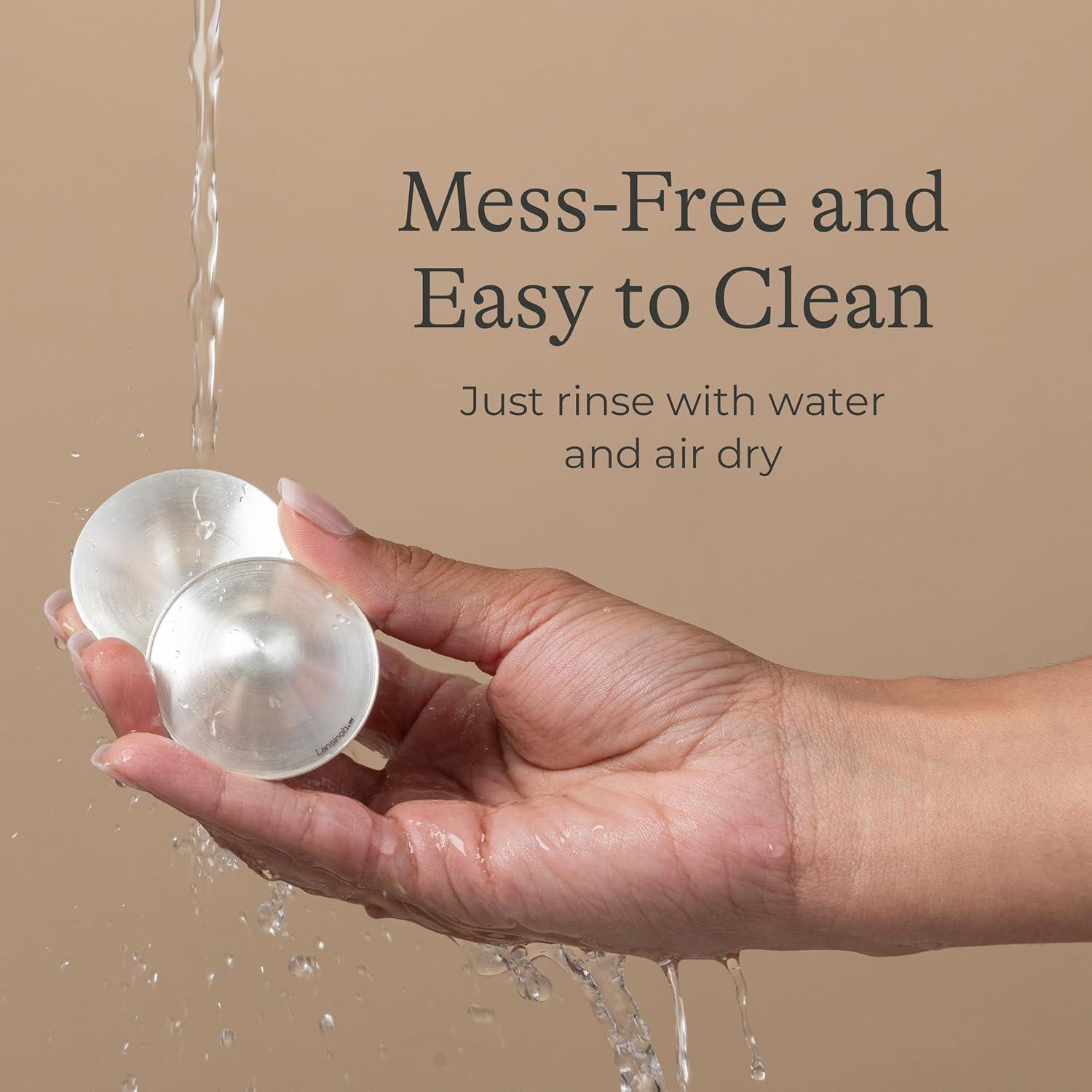 image:imageLansinoh Silver Nursing Cups 999 Pure Silver Reusable Nipple Shields for Breastfeeding Worn Between Feeds for Soothing Protection of Sore Nipples Regular Size