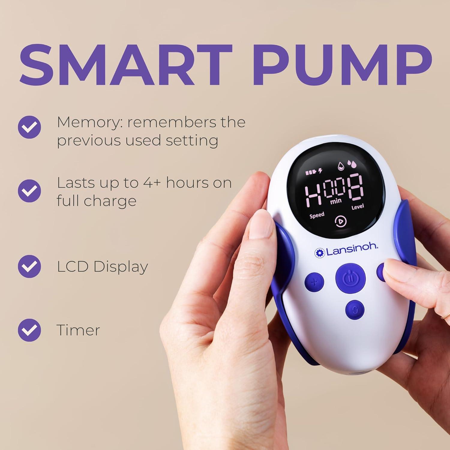 image:imageLansinoh Thrive 2in1 Breast Pump The Freedom of a Wearable Plus The Power of a HospitalStrength PumpAll in one Sleek Portable Design Model P3