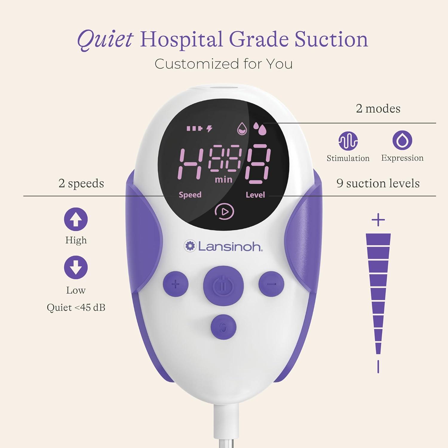 image:imageLansinoh Thrive 2in1 Breast Pump The Freedom of a Wearable Plus The Power of a HospitalStrength PumpAll in one Sleek Portable Design Model P3