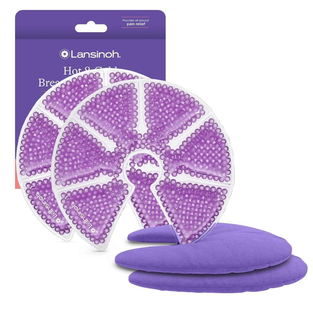 image:imageLansinoh Breast Therapy Packs Hot and Cold BreastPads with 2 Soft Covers Postpartum Essentials for Nipple Pain Relief Mastitis Engorgement Support for Breastfeeding Pumping Aid 2 Pack2 Count