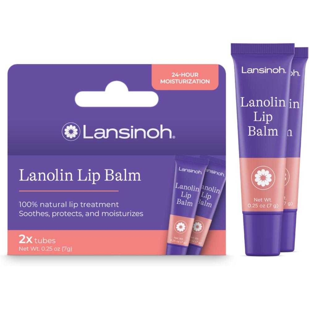 image:imageLansinoh Lanolin Lip Balm 2 Pack 025 oz Each UltraMoisturizing Lip Care with Natural Lanolin for Dry Chapped Lips