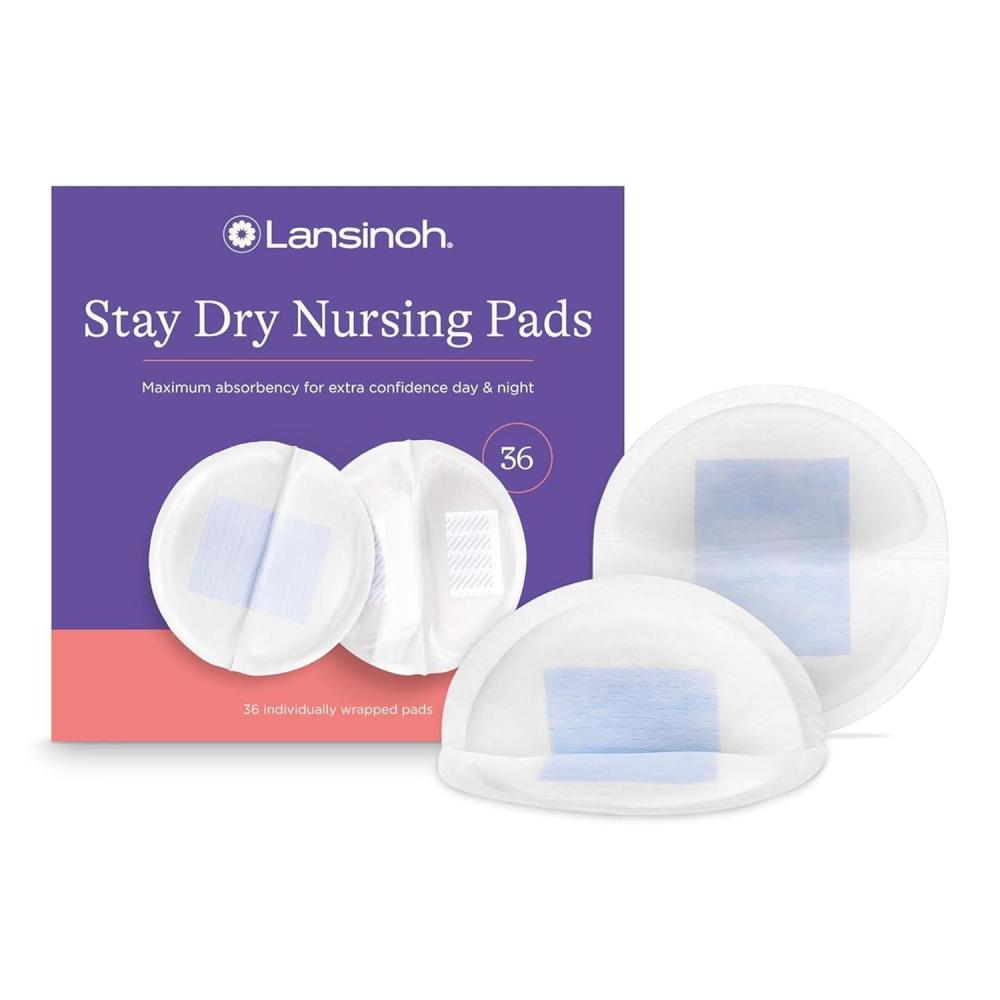 image:imageLansinoh Stay Dry Disposable Nursing Pads Soft and Super Absorbent Breast Pads Breastfeeding Essentials for Moms 200 Count36 Count