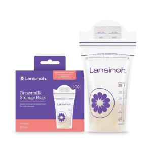 image:imageLansinoh Breastmilk Storage Bags 50 Count Baby Essentials Fast Freeze amp Thaw Breast Milk Bags for Baby Bottle Feeding Strength amp Stretch 6 Ounce100 Count