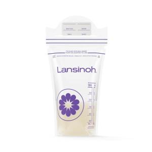 image:imageLansinoh Breastmilk Storage Bags 50 Count Baby Essentials Fast Freeze amp Thaw Breast Milk Bags for Baby Bottle Feeding Strength amp Stretch 6 Ounce200 Count