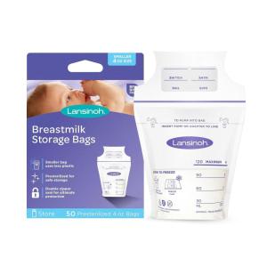 image:imageLansinoh Breastmilk Storage Bags 50 Count Baby Essentials Fast Freeze amp Thaw Breast Milk Bags for Baby Bottle Feeding Strength amp Stretch 6 Ounce50 Count
