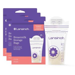 image:imageLansinoh Breastmilk Storage Bags 50 Count Baby Essentials Fast Freeze amp Thaw Breast Milk Bags for Baby Bottle Feeding Strength amp Stretch 6 Ounce75 Count