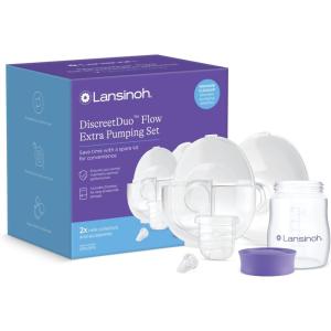 image:imageLansinoh DiscreetDuo Flow Wearable Breast Pump  HandsFree Electric Pump Quiet amp Rechargeable  HospitalGrade Suction with Multiple Flange Sizes  Breastfeeding amp Pumping EssentialsExtra Pumping Set