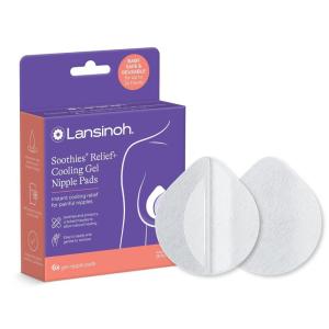 image:imageLansinoh Soothies Cooling Gel Nipple Pads Reusable Hydrogel Pads for New Moms Soft amp Gentle Breastfeeding Essentials 6 Count