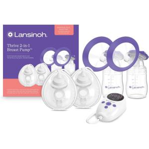 image:imageLansinoh Thrive 2in1 Breast Pump  The Freedom of a Wearable Plus The Power of a HospitalStrength PumpAll in one Sleek Portable Design Model P3