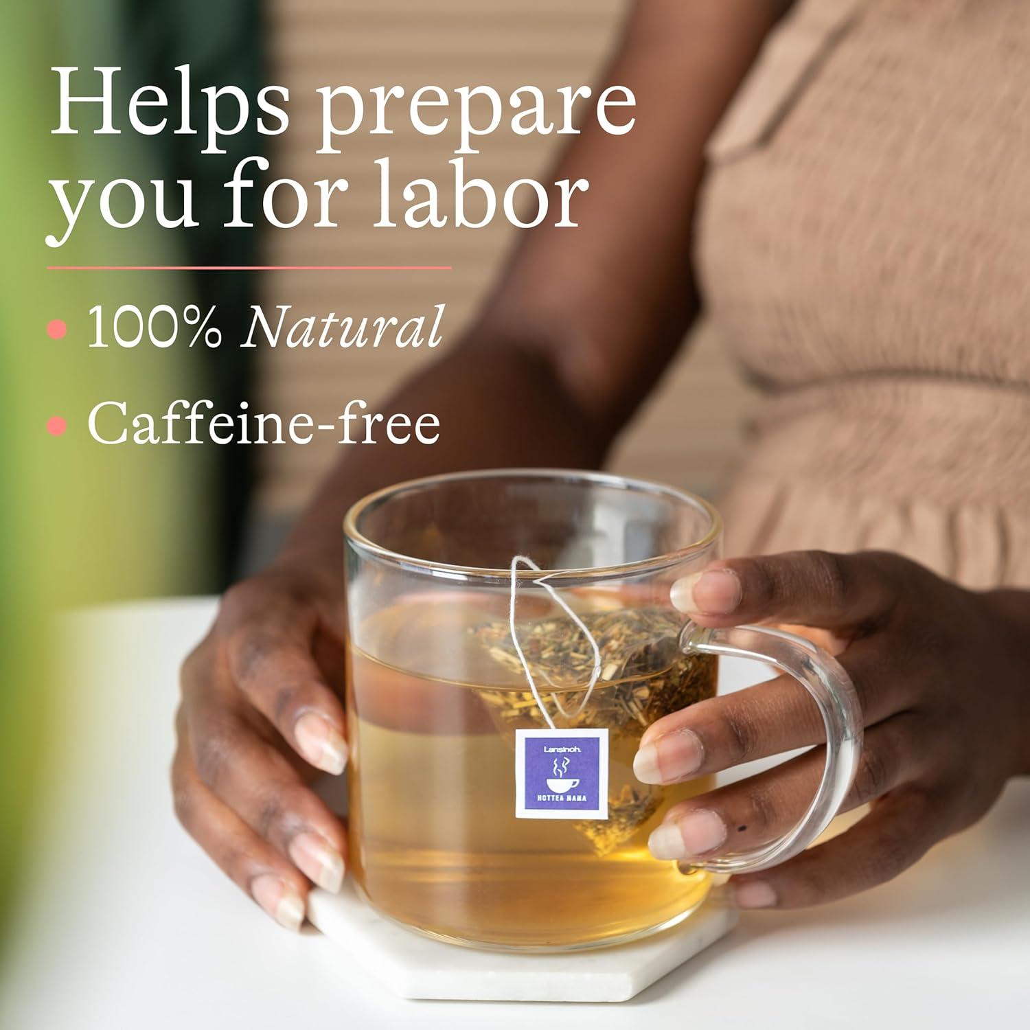 image:imageLansinoh HotTea Mama Morning Rescue Pregnancy Morning Sickness Relief Tea Lemon amp Ginger CaffeineFree SugarFree Essentials for Pregnant Women Includes 14 Tea SachetsMilks Up
