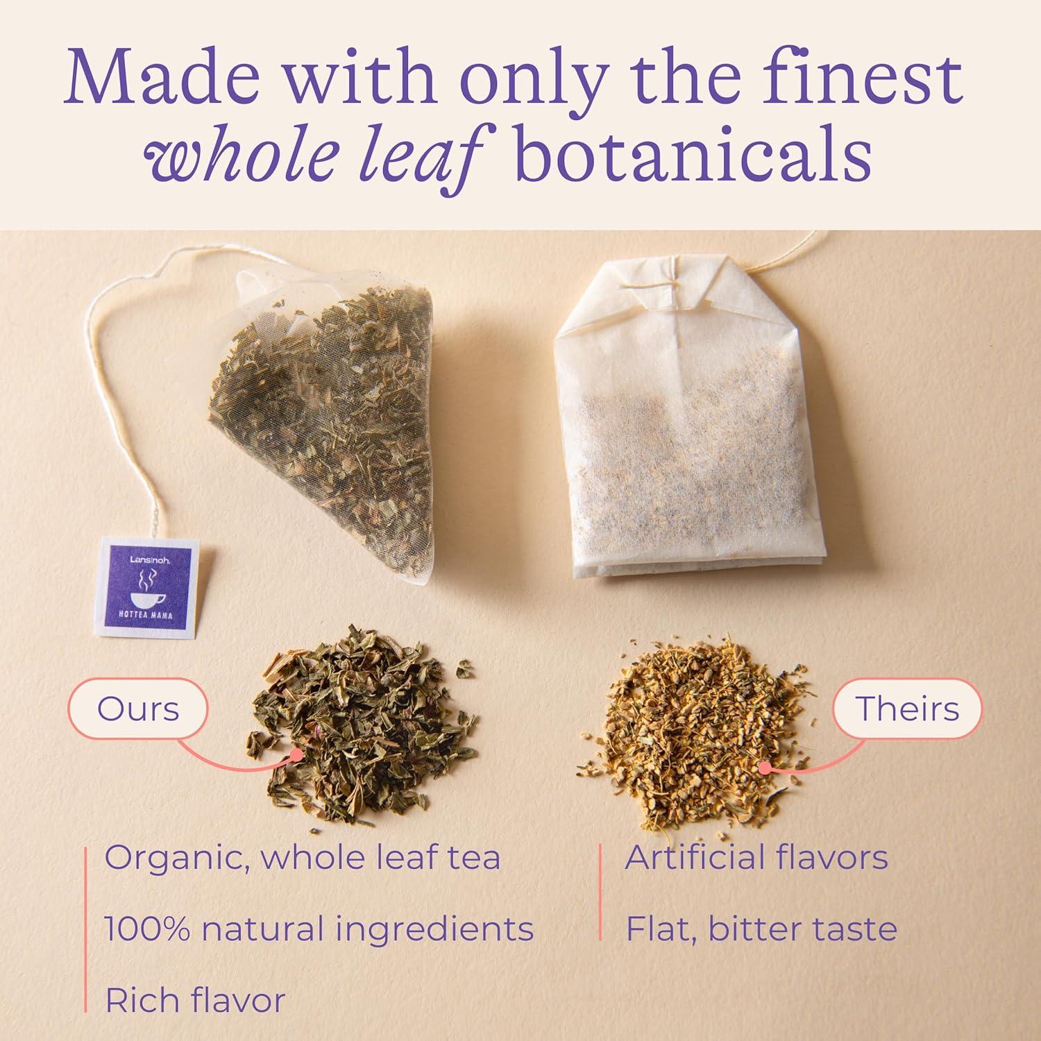 image:imageLansinoh HotTea Mama Morning Rescue Pregnancy Morning Sickness Relief Tea Lemon amp Ginger CaffeineFree SugarFree Essentials for Pregnant Women Includes 14 Tea SachetsMilks Up