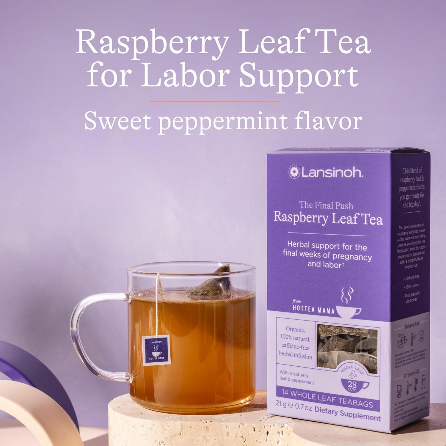 image:imageLansinoh HotTea Mama Morning Rescue Pregnancy Morning Sickness Relief Tea Lemon amp Ginger CaffeineFree SugarFree Essentials for Pregnant Women Includes 14 Tea SachetsMilks Up