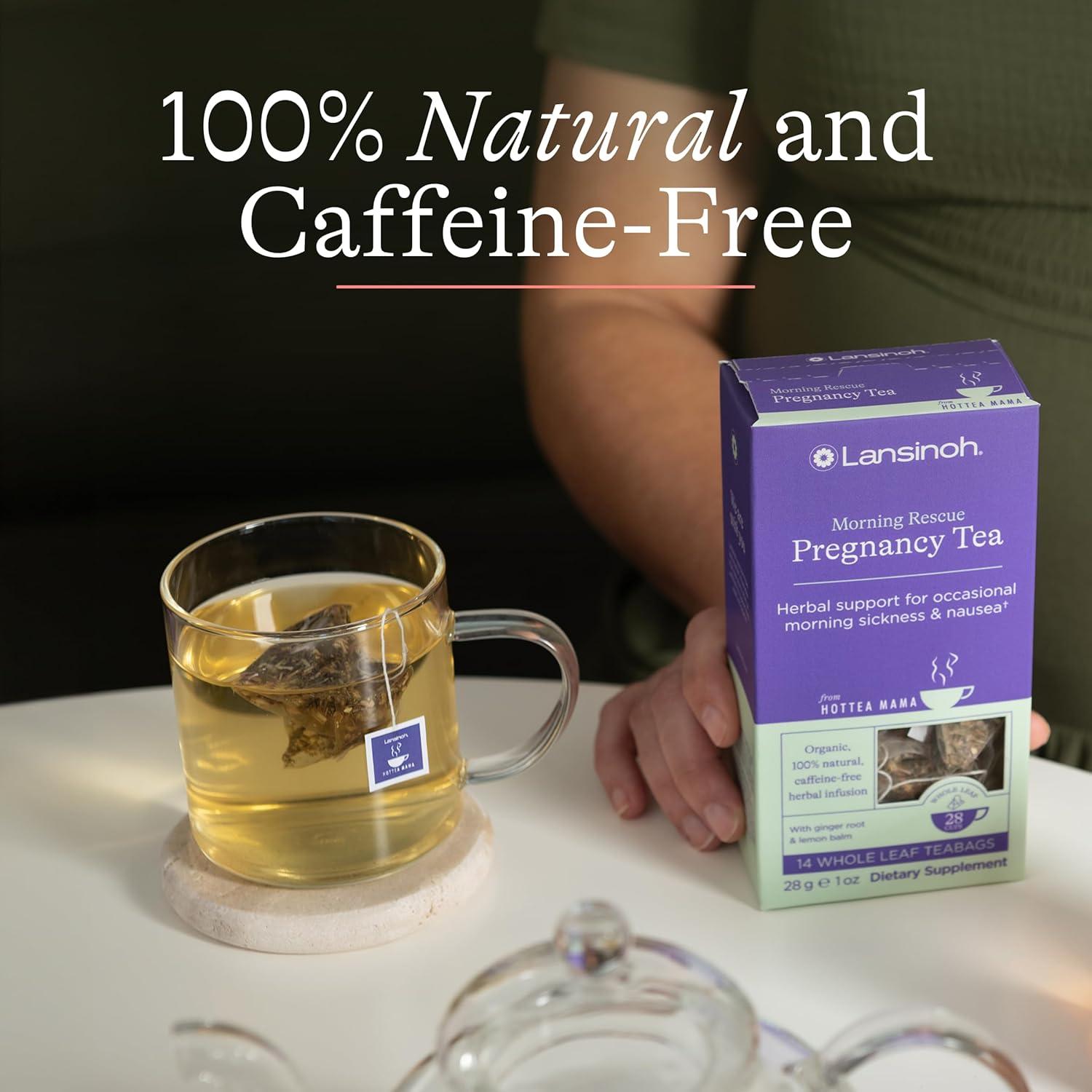 image:imageLansinoh HotTea Mama Morning Rescue Pregnancy Morning Sickness Relief Tea Lemon amp Ginger CaffeineFree SugarFree Essentials for Pregnant Women Includes 14 Tea SachetsMorning Rescue