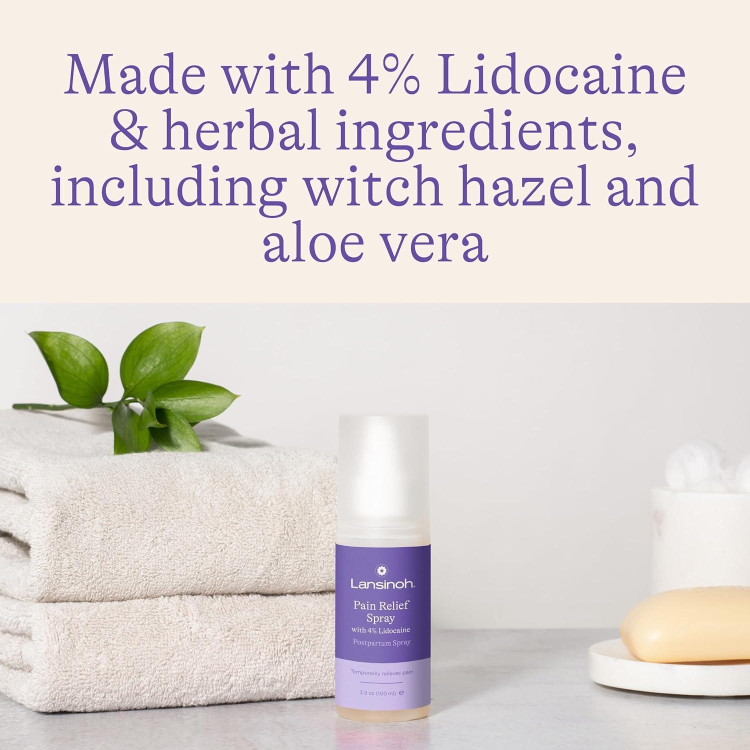image:imageLansinoh 4 Lidocaine Perineal Spray Pain Relief for Postpartum Care 35 Ounces