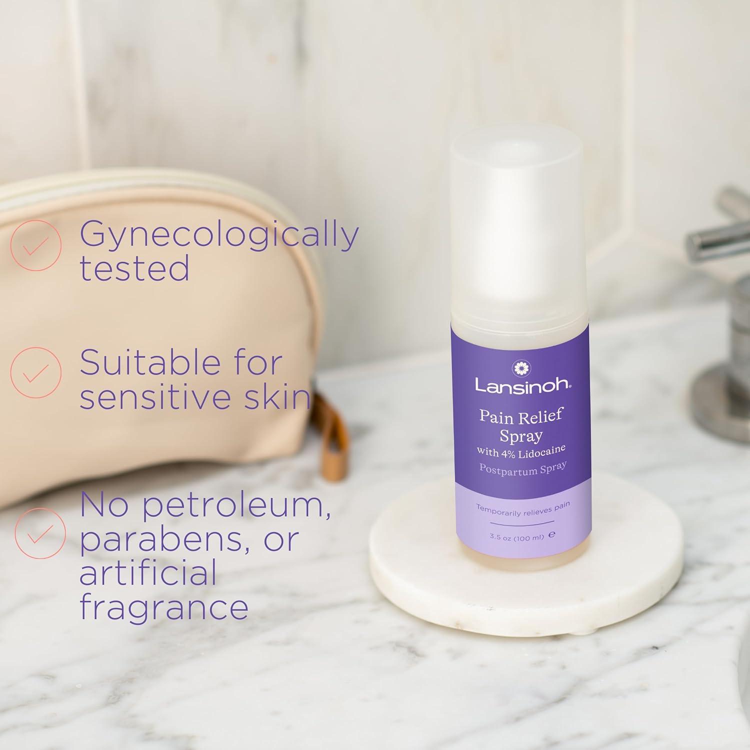 image:imageLansinoh 4 Lidocaine Perineal Spray Pain Relief for Postpartum Care 35 Ounces