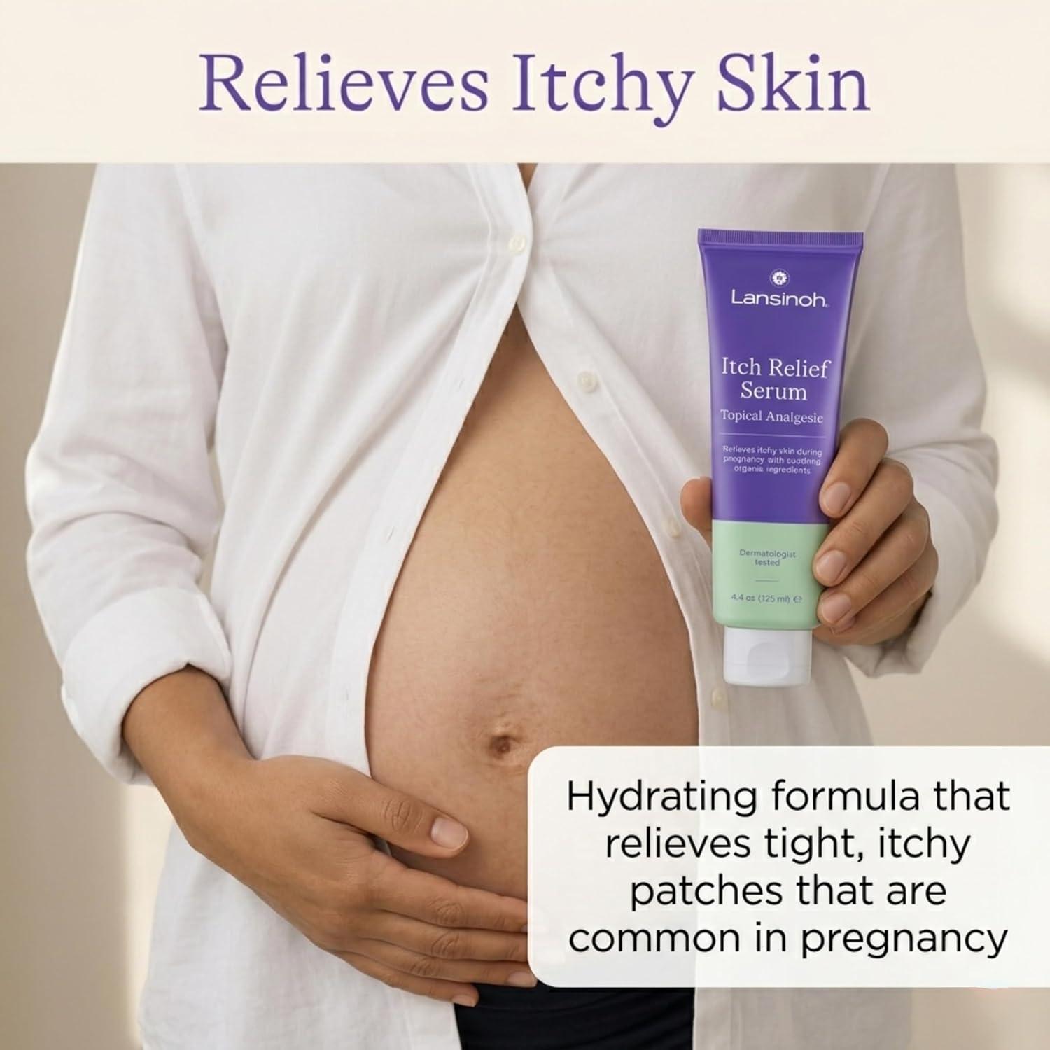 image:imageLansinoh AntiItch Serum for Pregnant Moms Itchy Skin Care Cream for Pregnancy Prenatal amp Postnatal Skin Care Safe for First Trimester Pregnancy Essentials 44 Ounces
