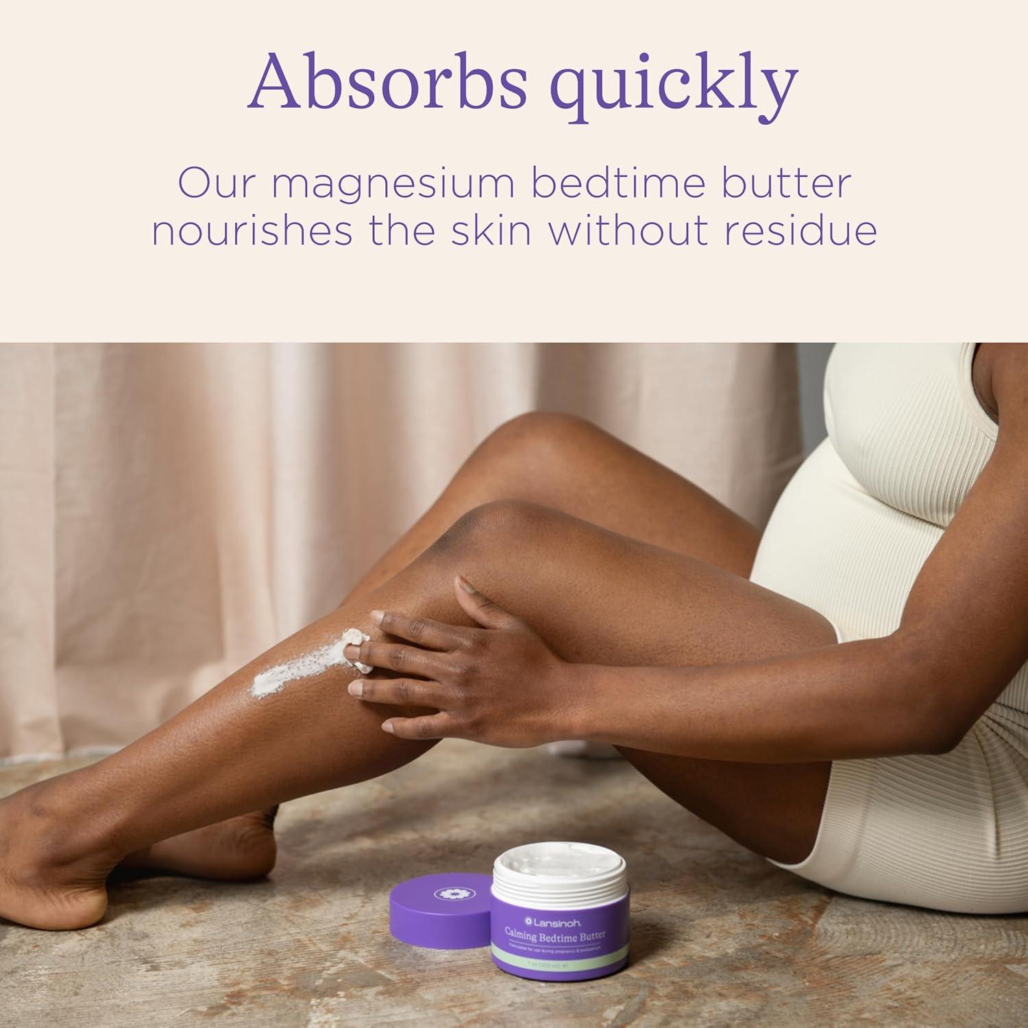 image:imageLansinoh Magnesium Bedtime Butter Body Lotion for Pregnant Moms Calm Magnesium Lotion for Aching Muscles Lotion for Women amp Soothing Massage Promote Relaxation Help Ease Cramps 7 oz