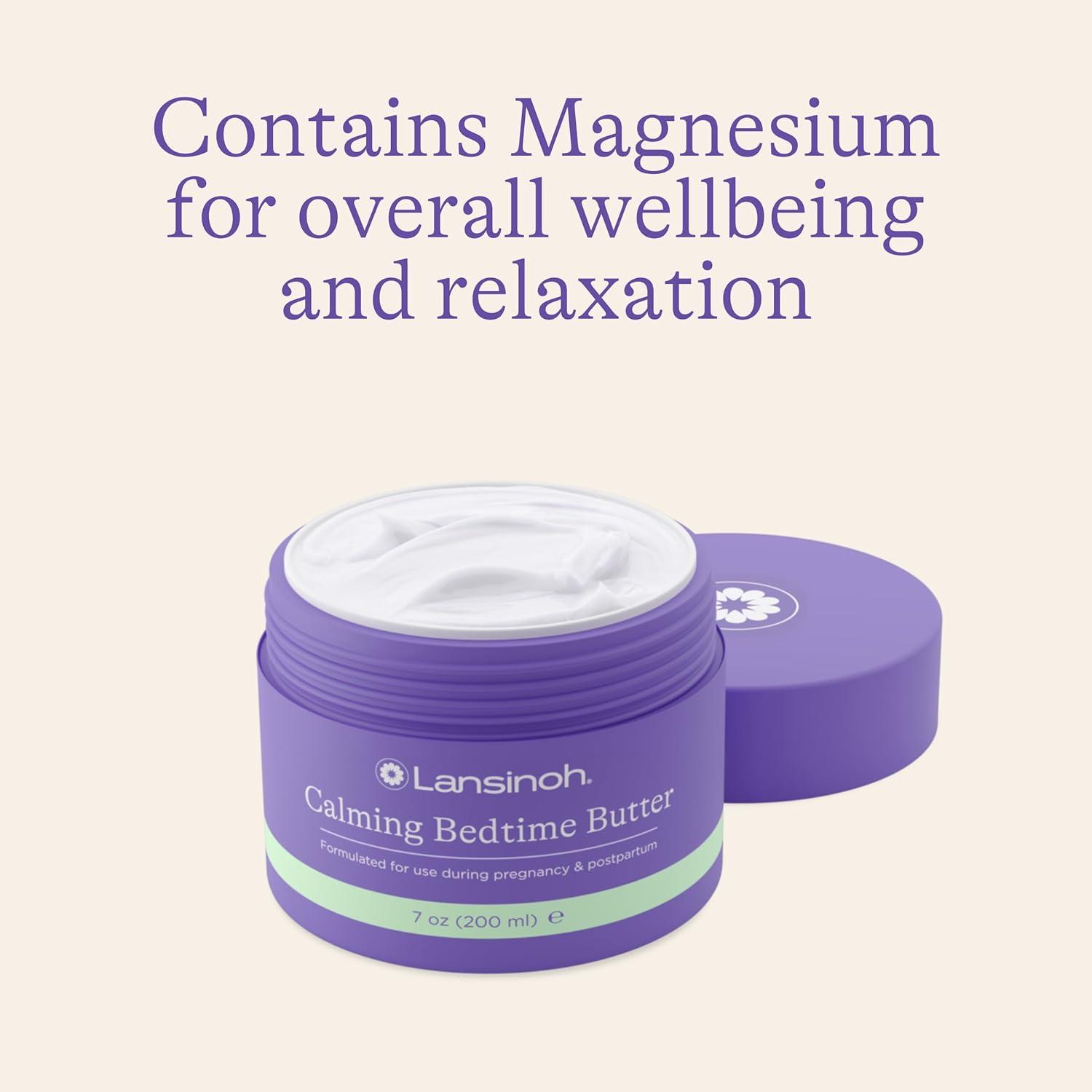 image:imageLansinoh Magnesium Bedtime Butter Body Lotion for Pregnant Moms Calm Magnesium Lotion for Aching Muscles Lotion for Women amp Soothing Massage Promote Relaxation Help Ease Cramps 7 oz