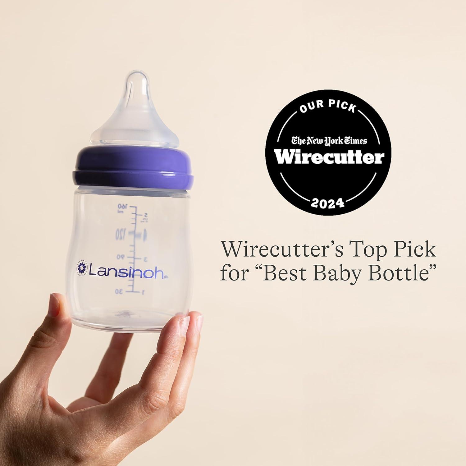 image:imageLansinoh NaturalWave Newborn Gift Set 3 AntiColic 5oz Bottles with SFlow Nipples 3 Breastfeeding 8oz Bottles with MFlow Nipples 6Pack