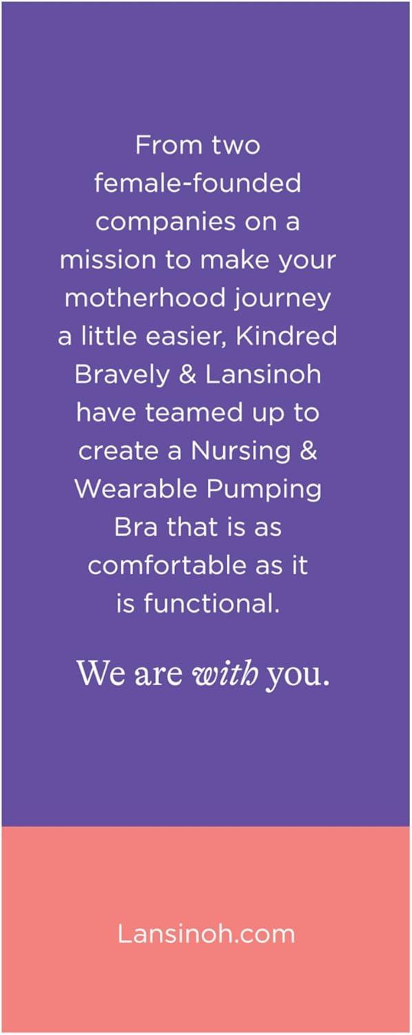 image:imageLansinoh Kindred Bravely Nursing Bra for Breastfeeding Comfortable amp Supportive Sizes Fit from 28B 44IBlack