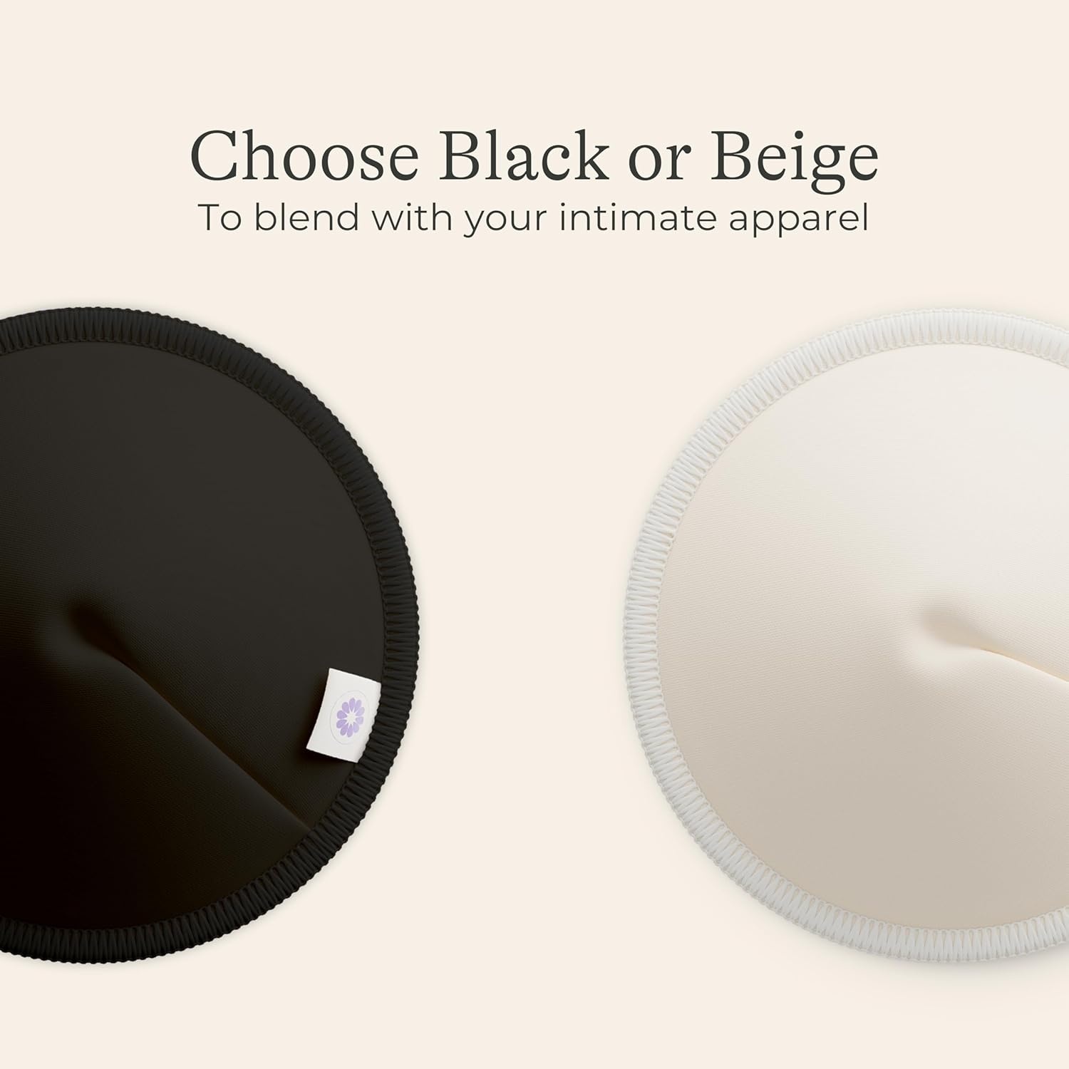 image:imageLansinoh Washable Nursing Pads Black Made with Organic Bamboo Viscose Reusable Breast Pads for Breastfeeding Includes Wash Bag 10 CountBlack